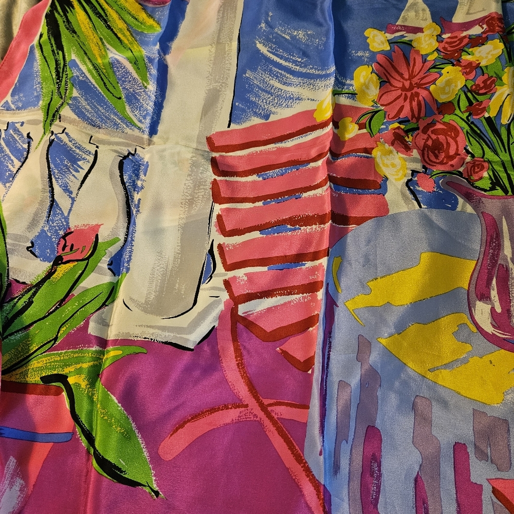Echo Caribbean Balcony Silk Scarf - Picture 7 of 11